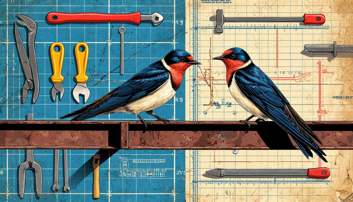 Ласточки-строители создают глиняные дворцы