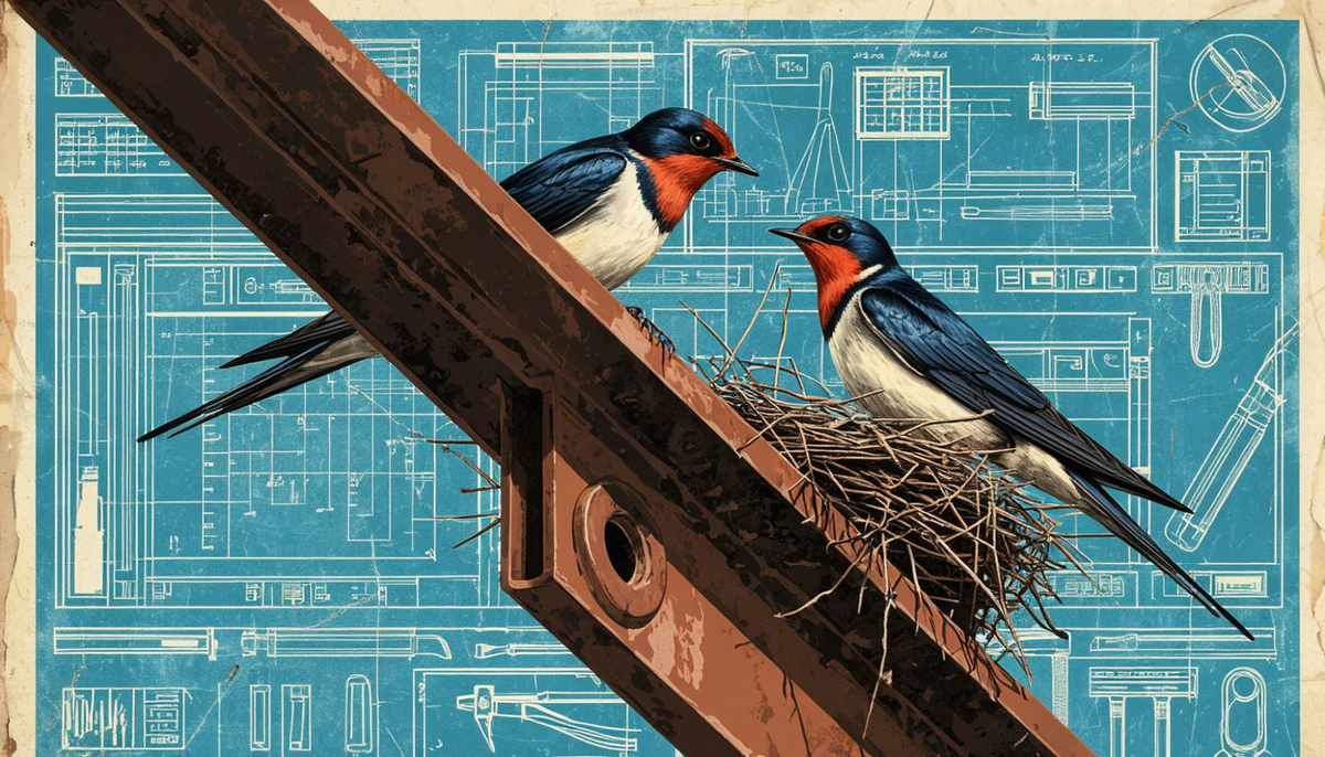 Ласточки-строители создают глиняные дворцы