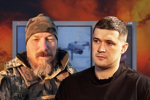Основатель украинского частного военного отряда БПЛА «Птахи Мадьяра» Роберт Бровди и куратор «Армии дронов» министр Михаил Фёдоров. Обложка © Коллаж © Life.ru, фото © Shutterstock / FOTODOM / NatalyFox, Sergey Kamshylin, Kathrine Andi, © Facebook (признан экстремистской организацией и запрещён на территории Российской Федерации) / Михайло Федоров, © Freepik