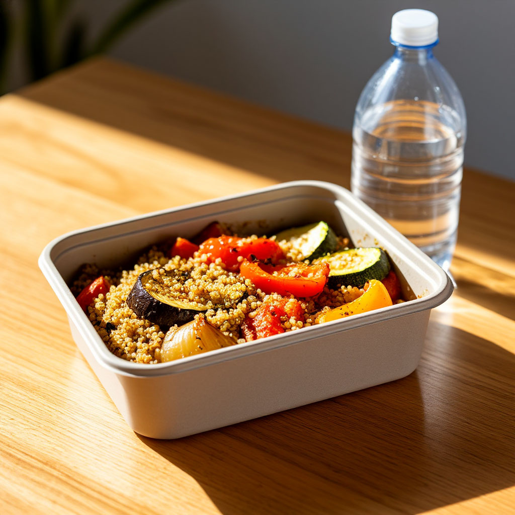 Сытный, но лёгкий вариант ланча без разогрева — киноа с овощами