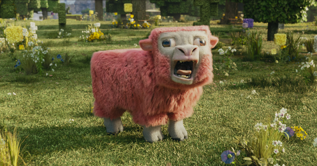 (розовая овца встречается в игре с шансом 0,164%)