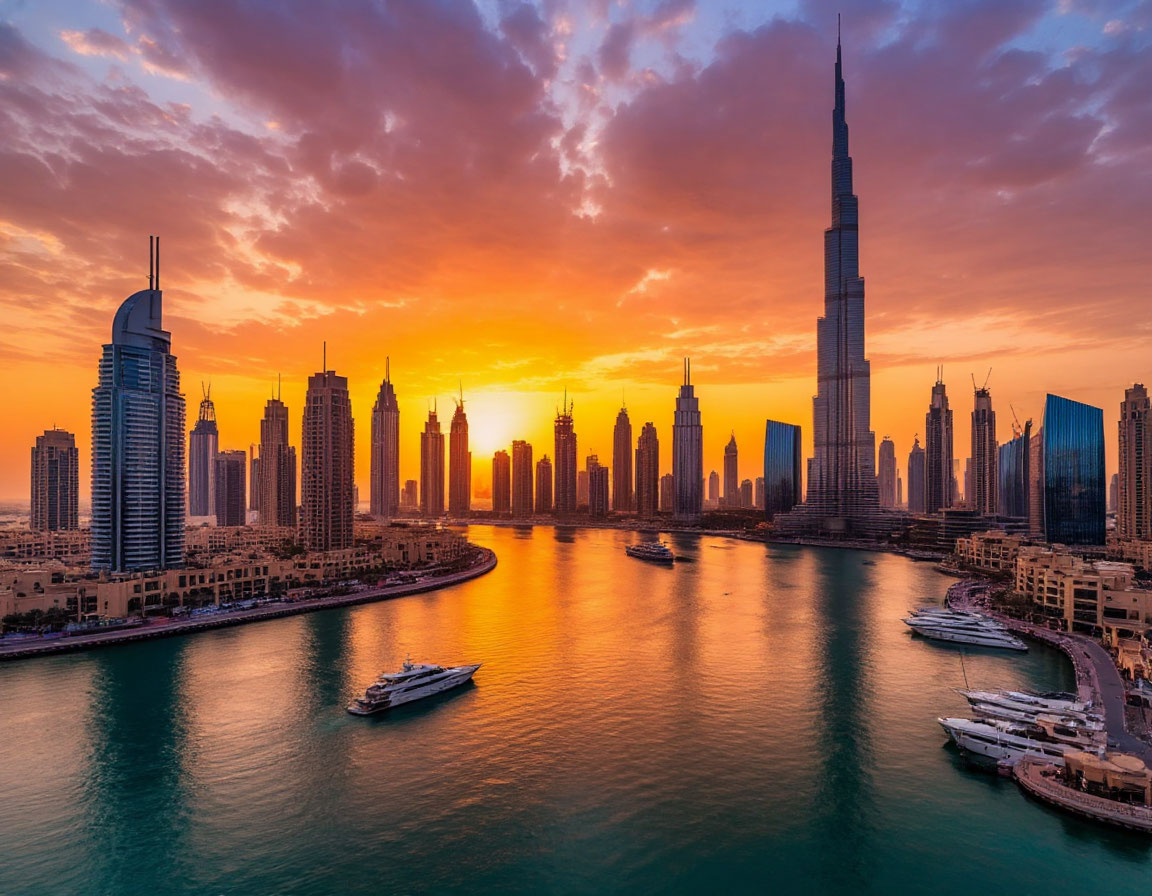 Дубай на закате