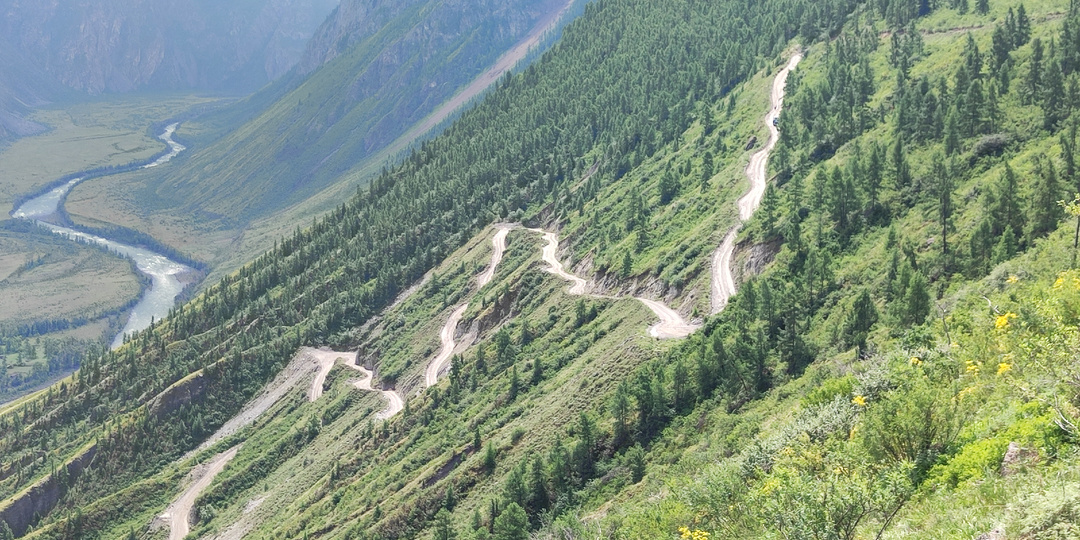 Восточный вояж Москва-Горный Алтай. День 23 Акташ: сложный и опасный перевал Кату Ярык и фантастические виды с него, водопад Куркуре