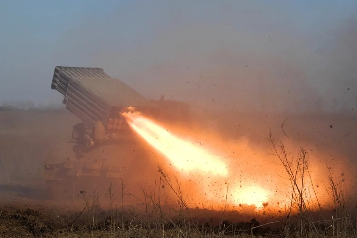    Боевая стрельба по целям ВСУ из реактивной системы залпового огня «Торнадо-Г» ВС РФ.