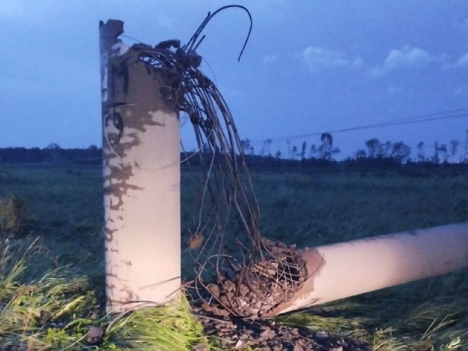    Последствия урагана в Новосибирской области. Источник: Telegram-канал "Россети Новосибирск"