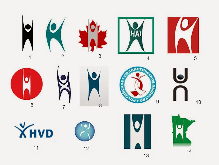 Международный символ гуманистического движения и его  модификации в разных  странах.