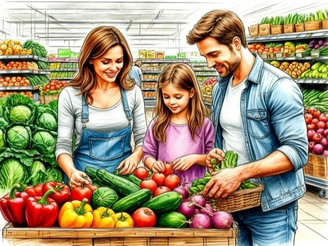 Ходите за покупками вместе с детьми