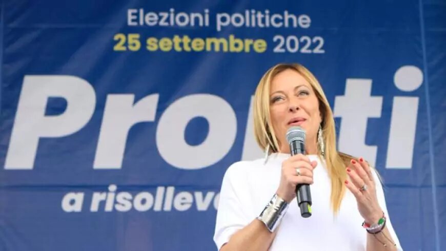 Джорджа Мелони на выборах в сентябре 2022