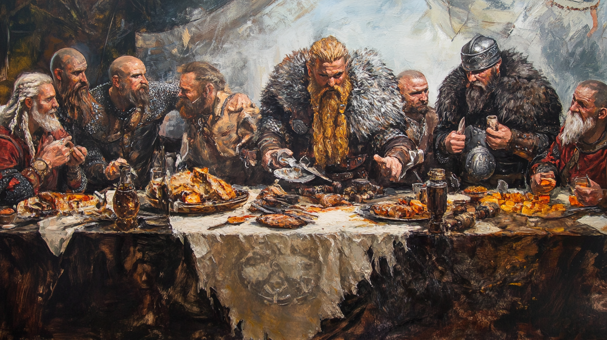     Фото: Midjourney Во время трапезы викинги слагали и исполняли стихи, вели жаркие споры, заключали сделки. Пиры укрепляли узы между членами общины и воинами