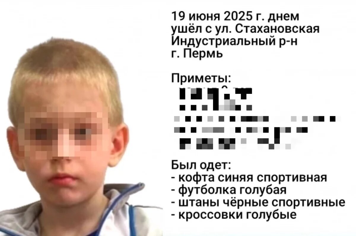    В Перми продолжается поиск бесследно пропавшего 9-летнего мальчика