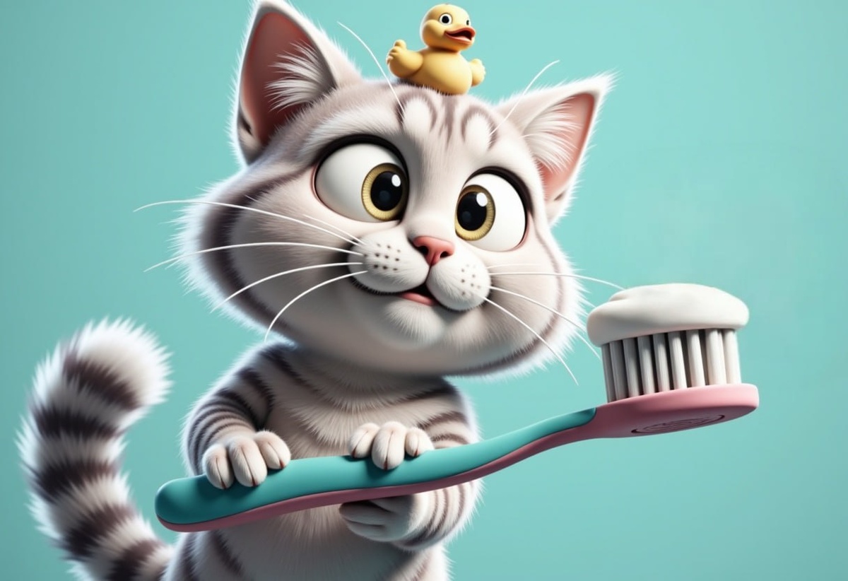 я кот улыбчивый, даже щетке зубной всегда улыбаюсь)