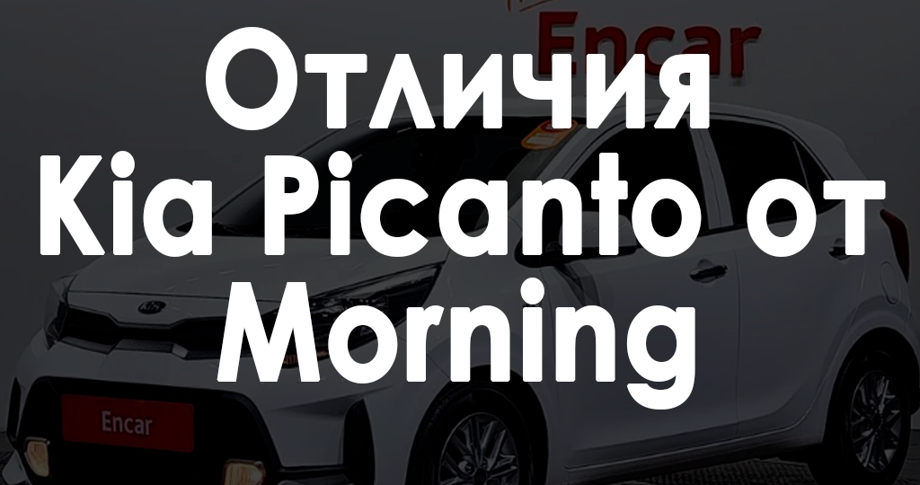 Чем отличается Kia Picanto от Kia Morning?