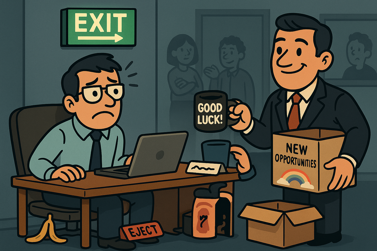 Руководитель выживает с работы.