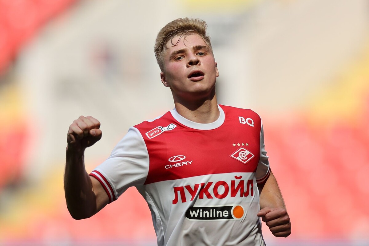 Полузащитник московского "Спартака" Даниил Зорин. Фото из интернета.