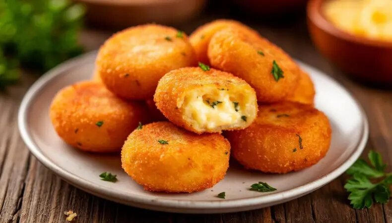 Картофельные крокеты с сырной начинкой