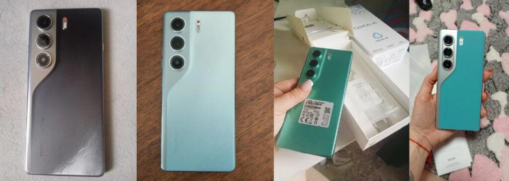 Варианты расцветок TECNO Camon 40. Источник: фото из отзывов на Ozon