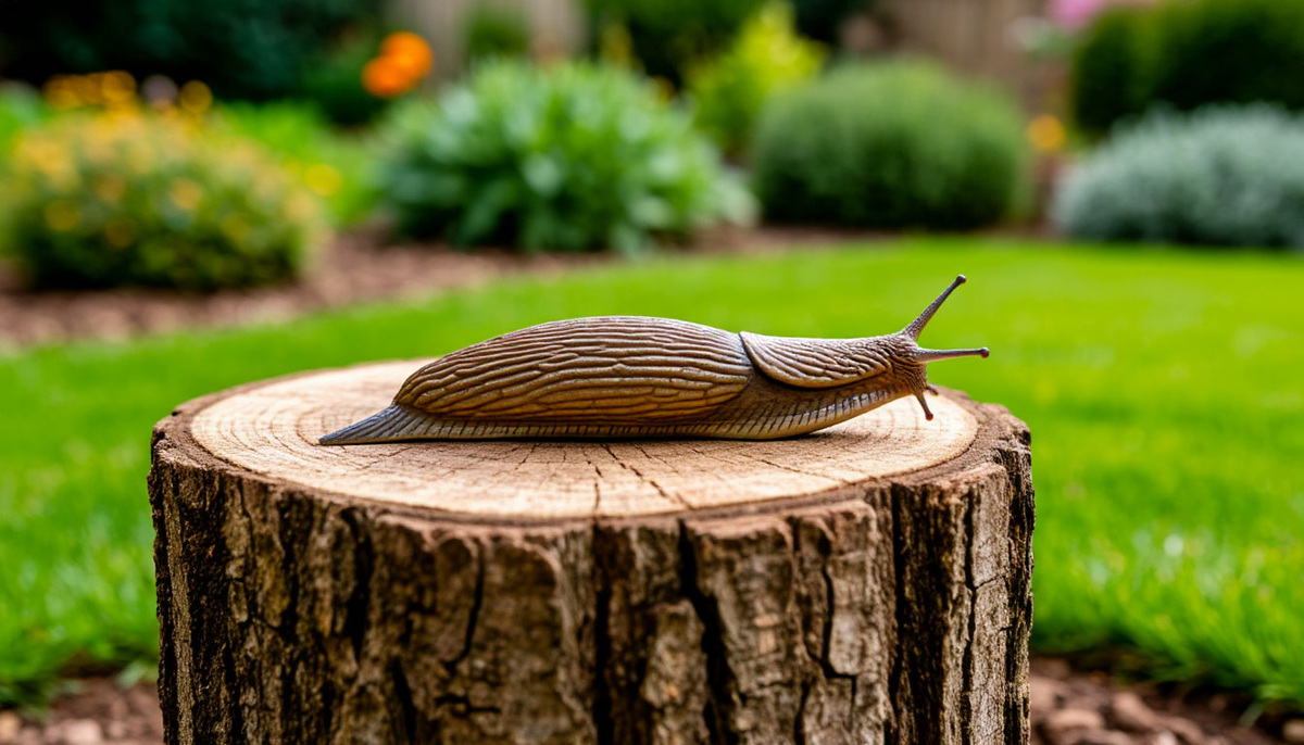 Слизень на пеньке