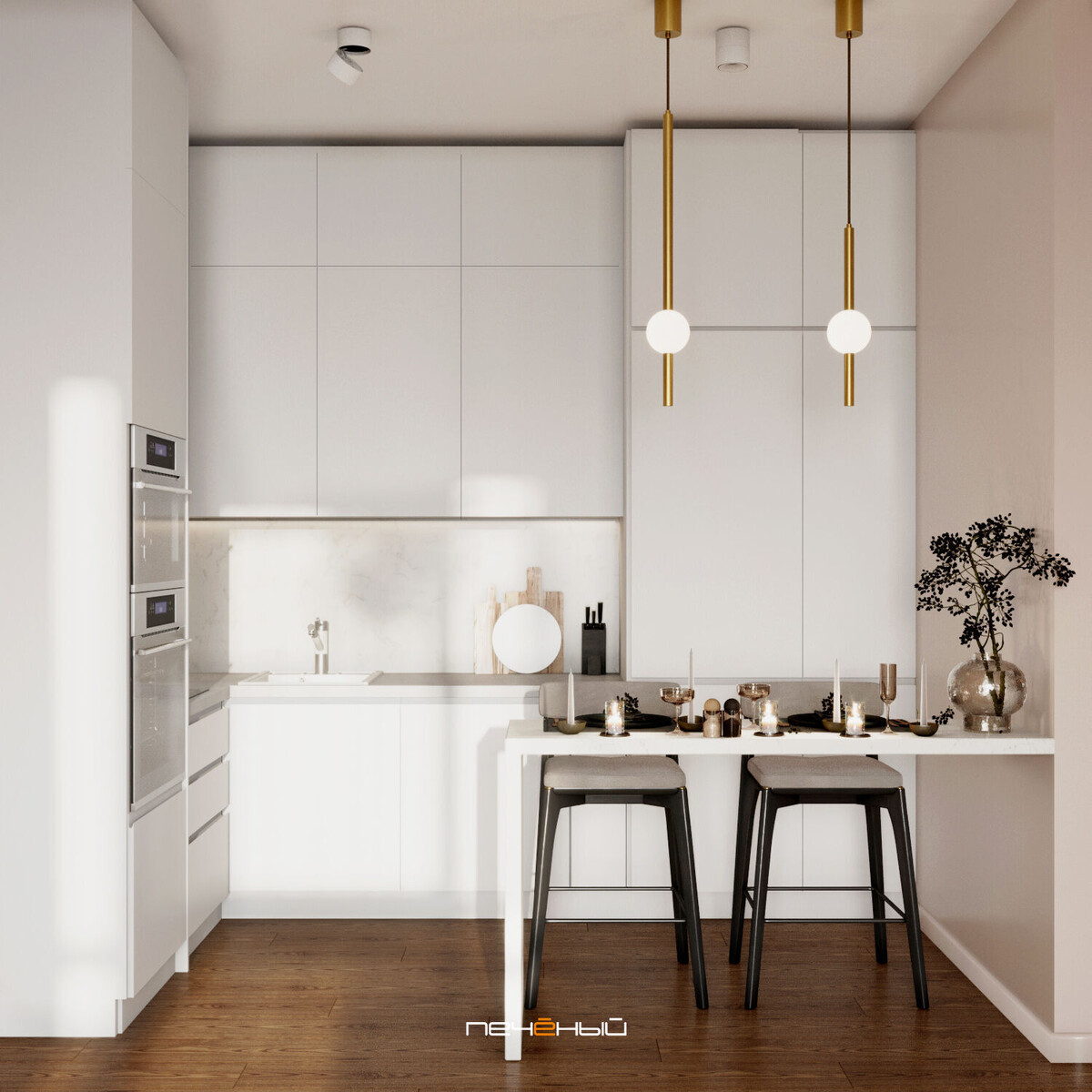 Дизайн кухни-гостиной