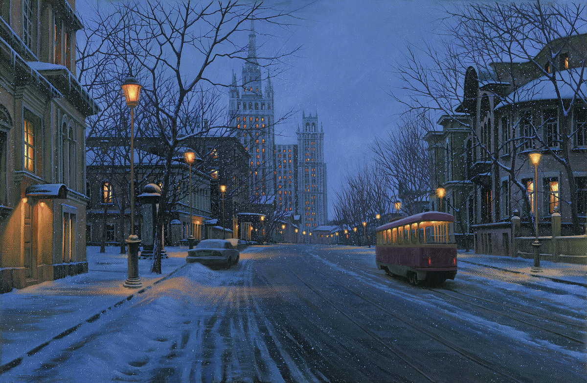 Картина А.Бутырского Зимняя Москва. Взято для иллюстрации в сети.