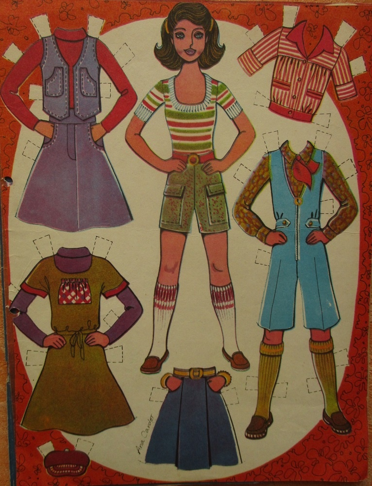 Лист с куклой из журнала "Мухерес".