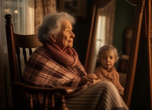 Все мы - дети, пока живы родители. Иллюстрация от ИИ