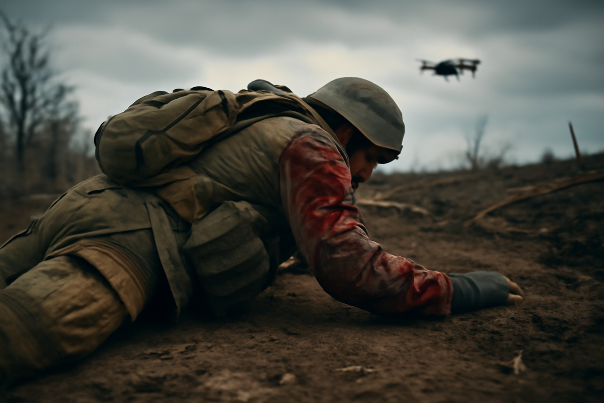 Примечание: кровь на фото — графика, не имеет отношения к реальным травмам. Источник: Армия и вооружение