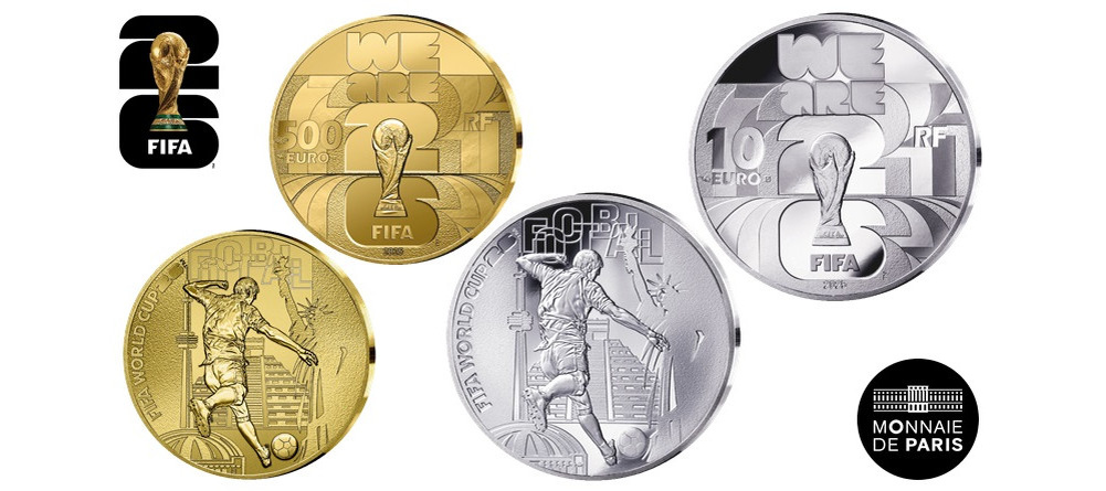    Памятная монета Франции 2025 года, посвящённая Чемпионату мира по футболу 2026