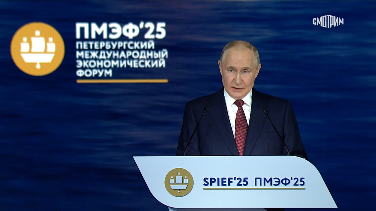    Президент России Владимир Путин на ПМЭФ заявил о росте несырьевой экономики страны