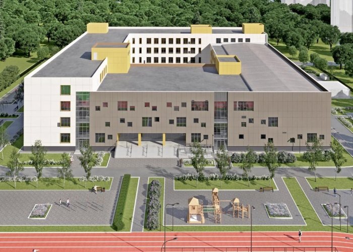 Визуализация школы на ул. Спортивная с сайта минобразования НСО.