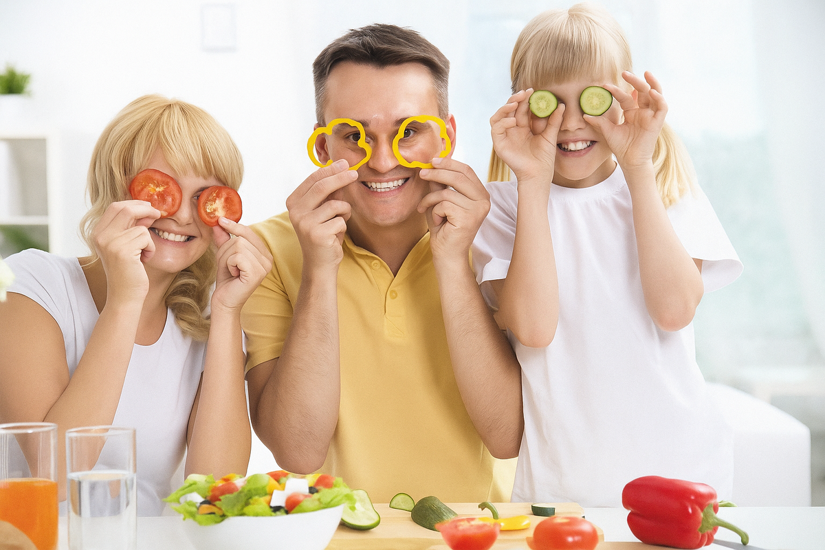 Едим всей семьёй