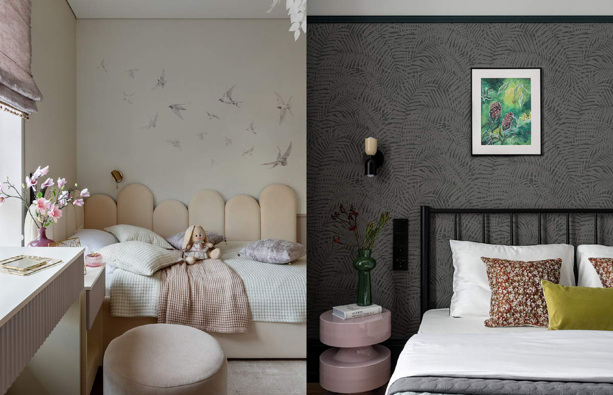 Обои и панно из коллекций бренда Milassa в проекте студии Cosy Home Design by Aida Prokofeva