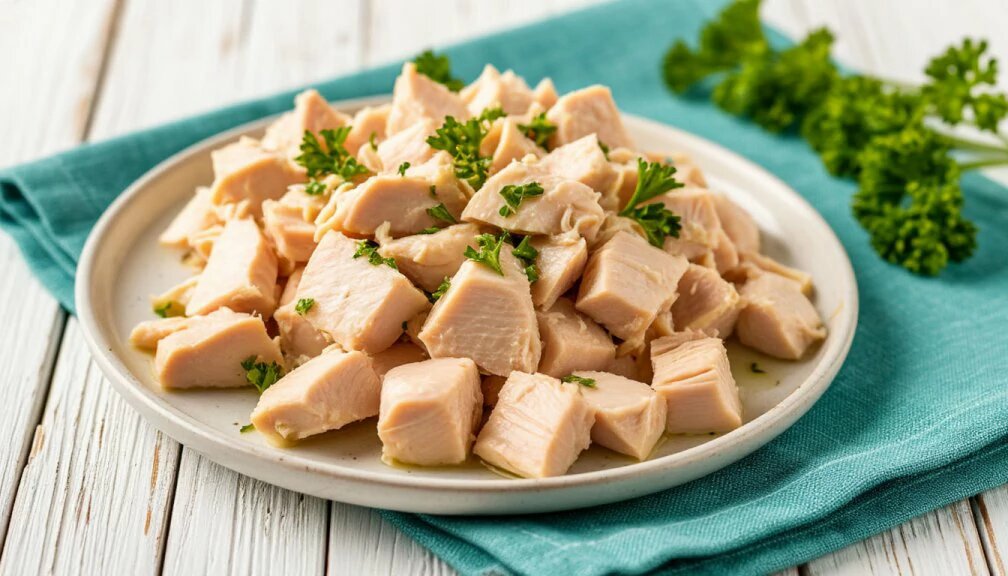 филе отварной курицы