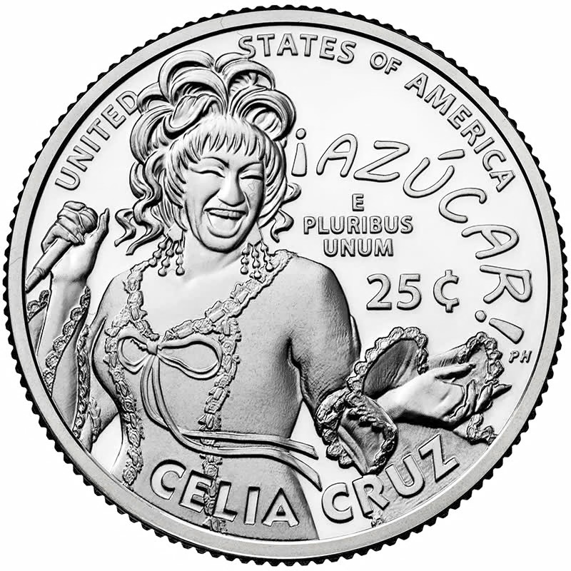 Четвертак с Селией Круз объединяет поп-культуру и американскую историю.