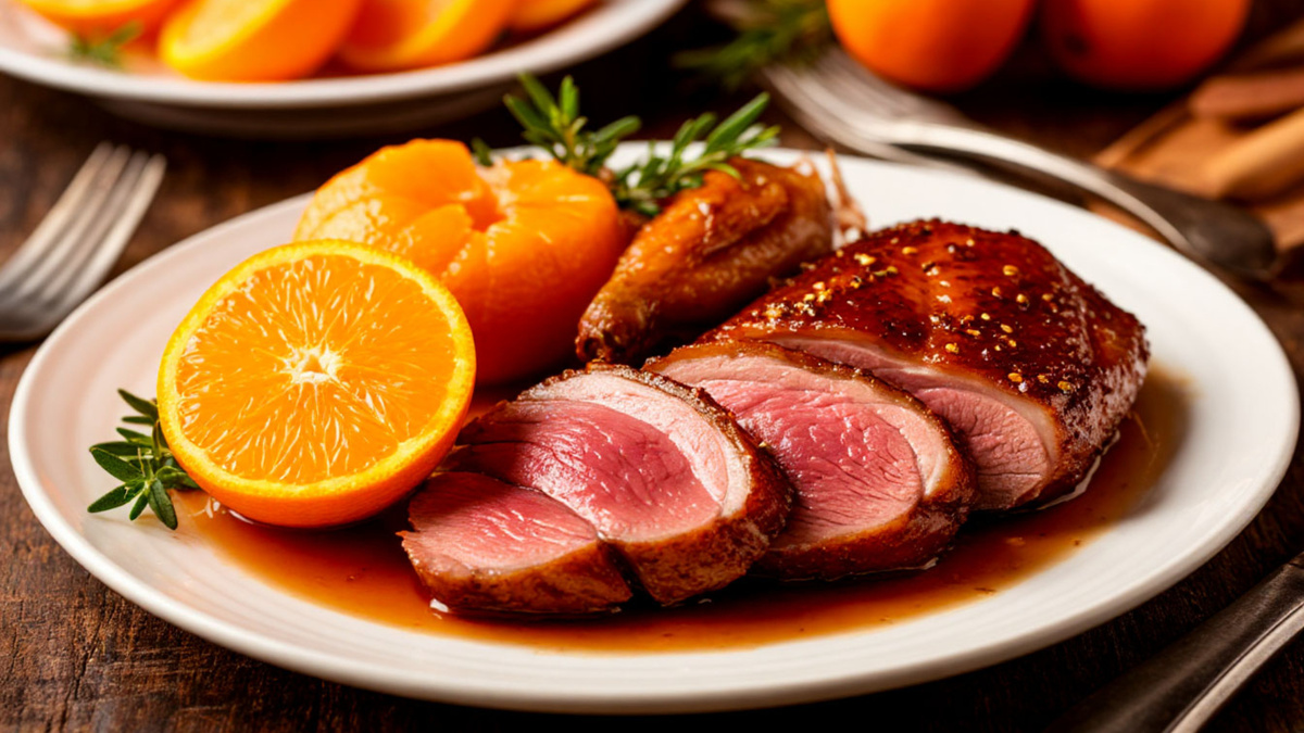 Утка с апельсинами как в ресторане: секрет хрустящей кожицы и нежного мяса