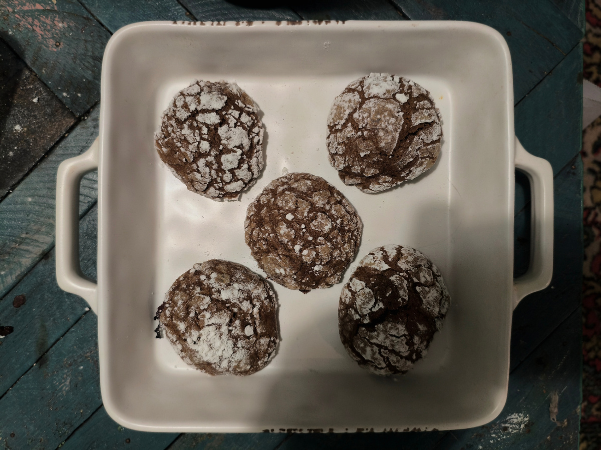 Кофейное мраморное печенье