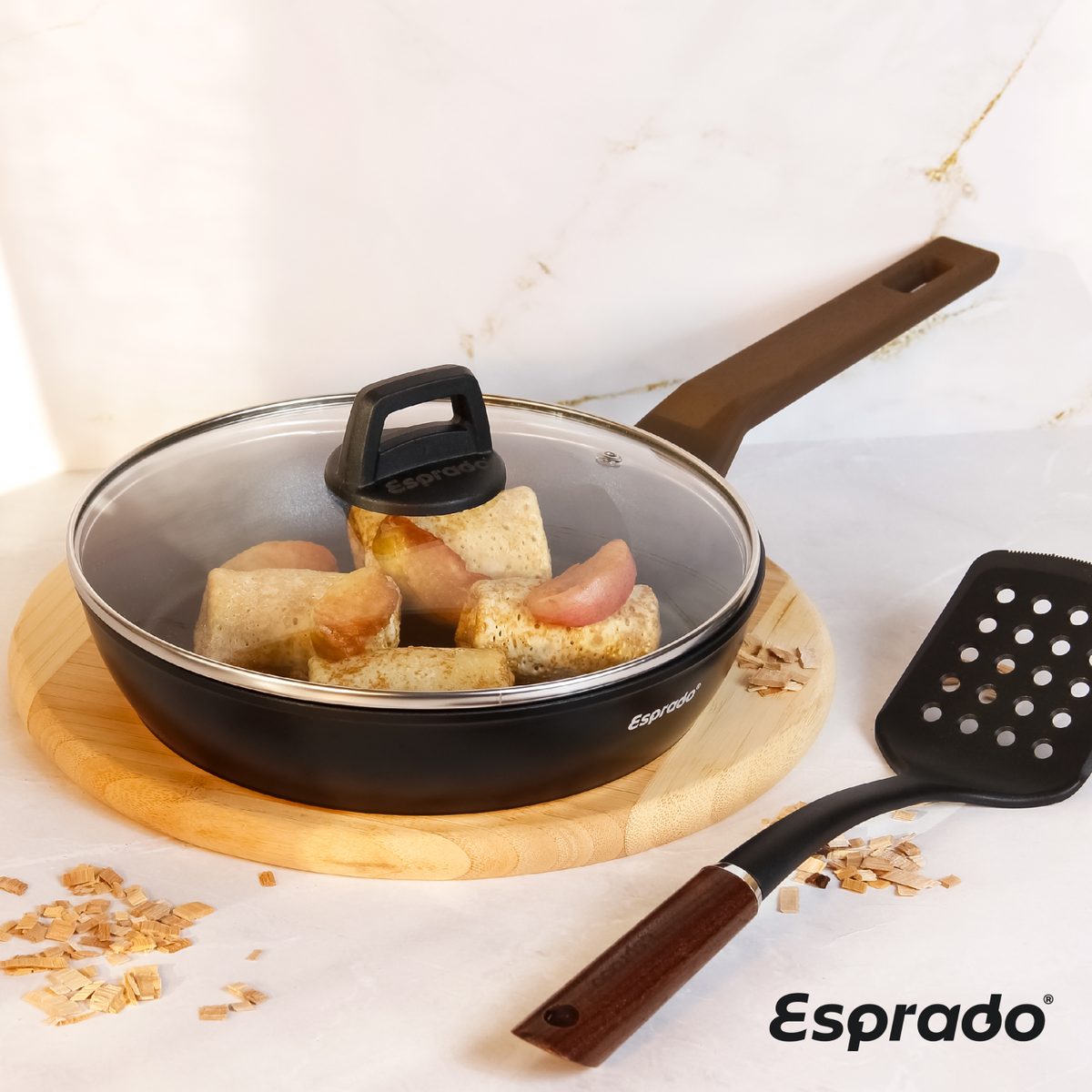 Сковорода Madera, лопатка с прорезями Orech