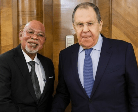 Sergey Lavrov and Jeje Odongo