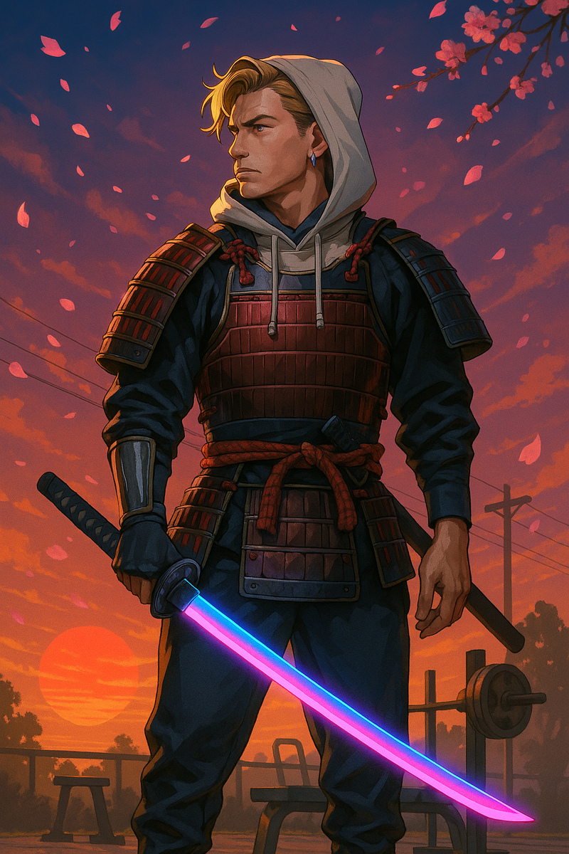 Когда ты прошёл путь воина, но живёшь в мире лайков, прокачки и трендовых худи. ⚔️🌇🔥