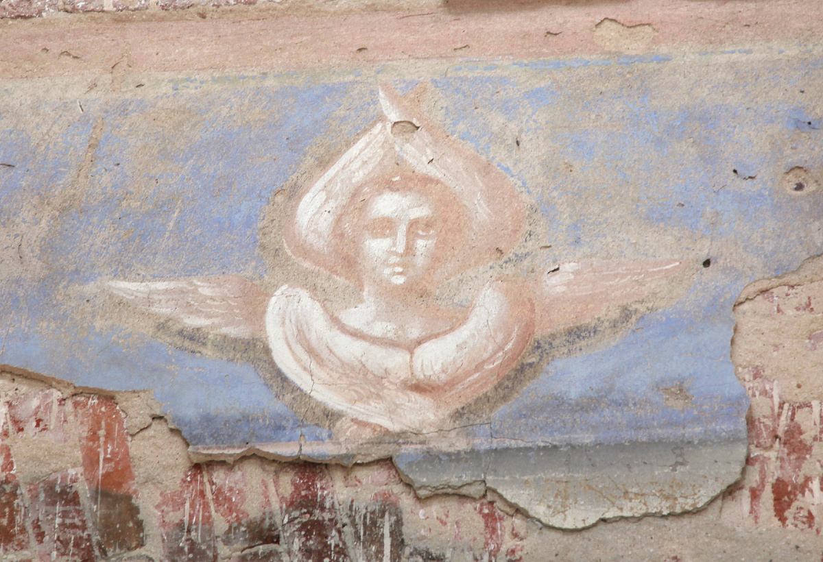 Фреска из Церкви Рождества Христова под Кушалино на Христорождественском погосте, июнь 2025 г.