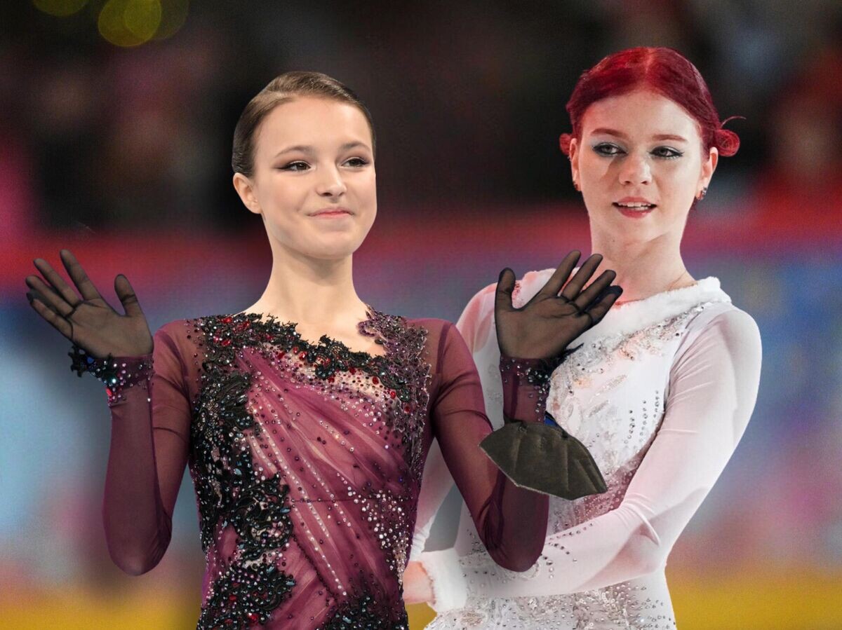    Анна Щербакова и Александра Трусова© Иллюстрация РИА Новости . РИА Новости / Александр Вильф / Григорий Сысоев