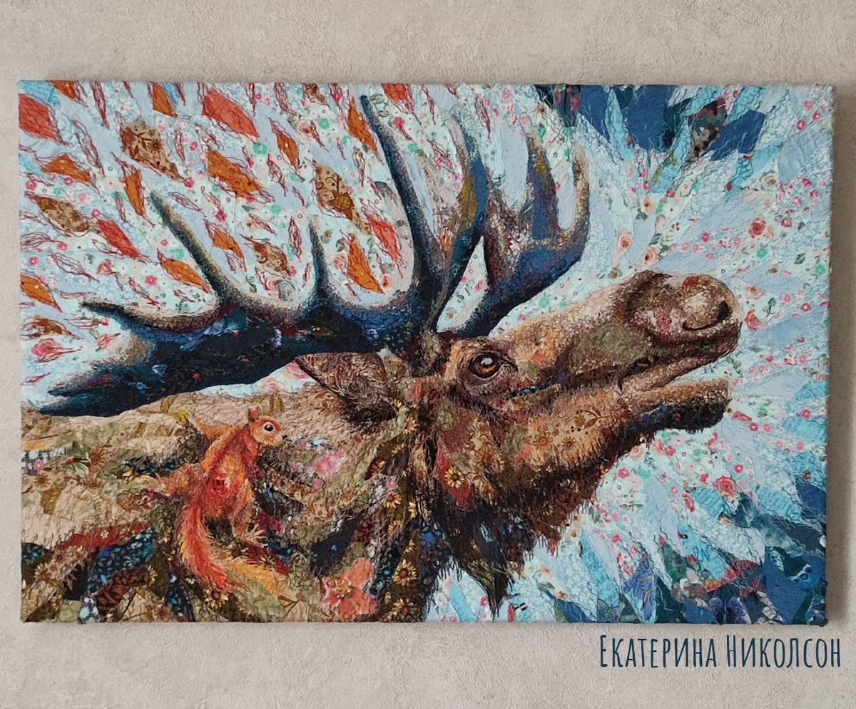 пиктуральная вышивка Екатерины Николсон