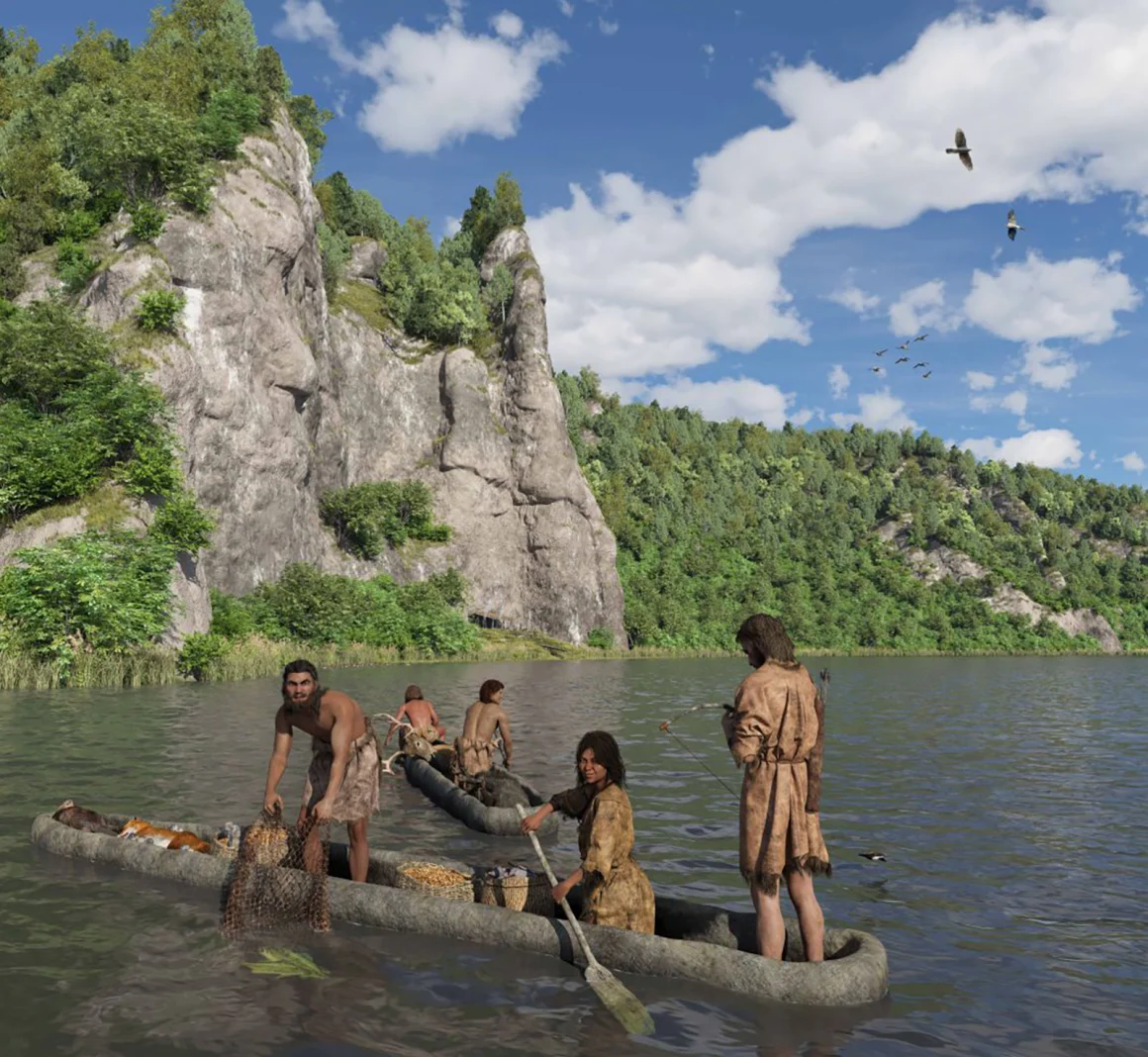 Реконструкция возможной сцены из повседневной жизни в женском сообществе.