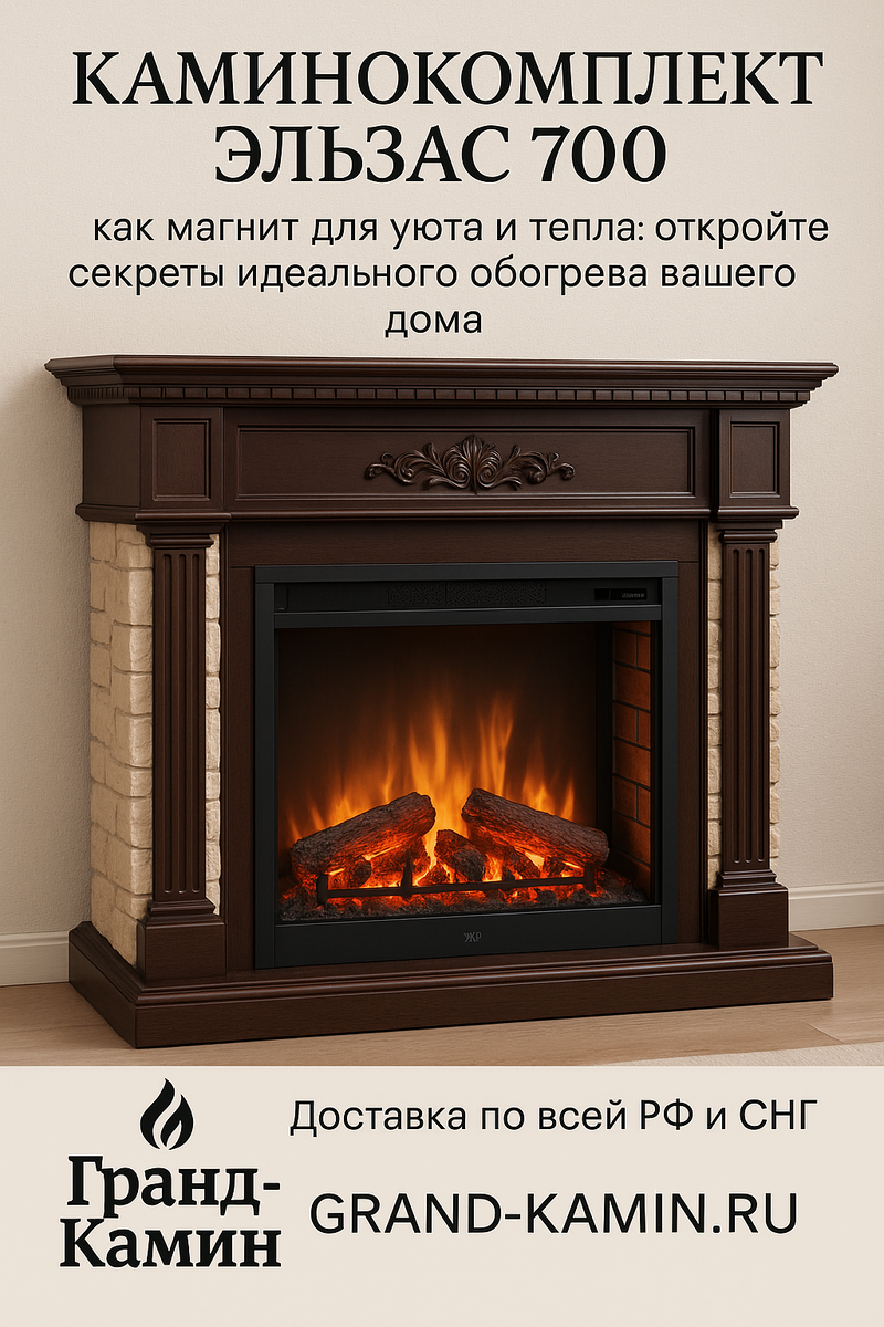    Каминокомплект Эльзас 700 как магнит для уюта и тепла: откройте секреты идеального обогрева вашего дома Kamin