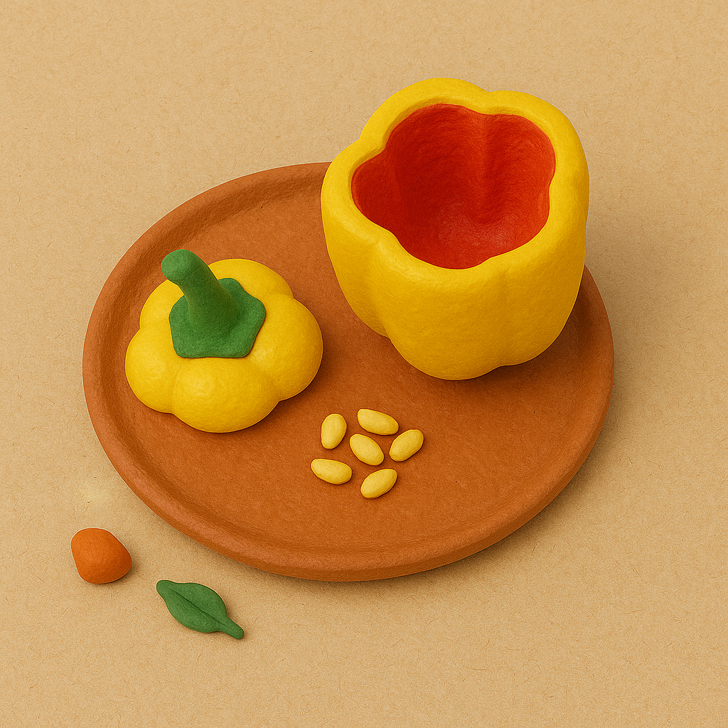 Подготавливаем перцы