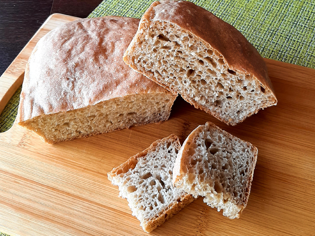 Хлеб без замеса руками 9 ложек