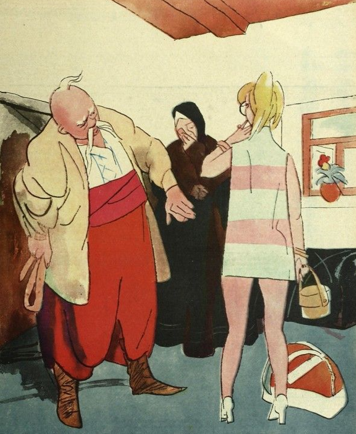 - А поворотись-ка дочка...