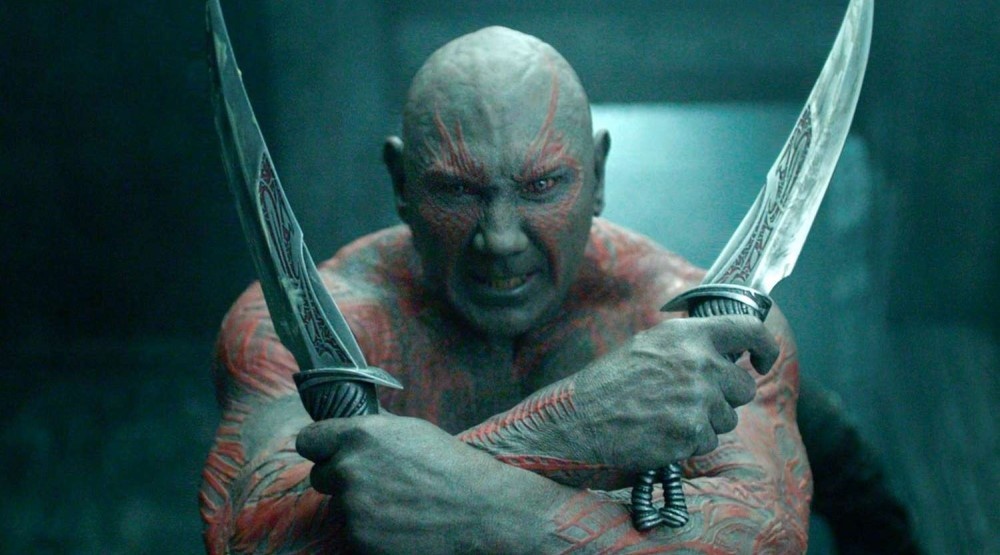     Дэйв Батиста, кадр из фильма «Стражи Галактики» (2014)