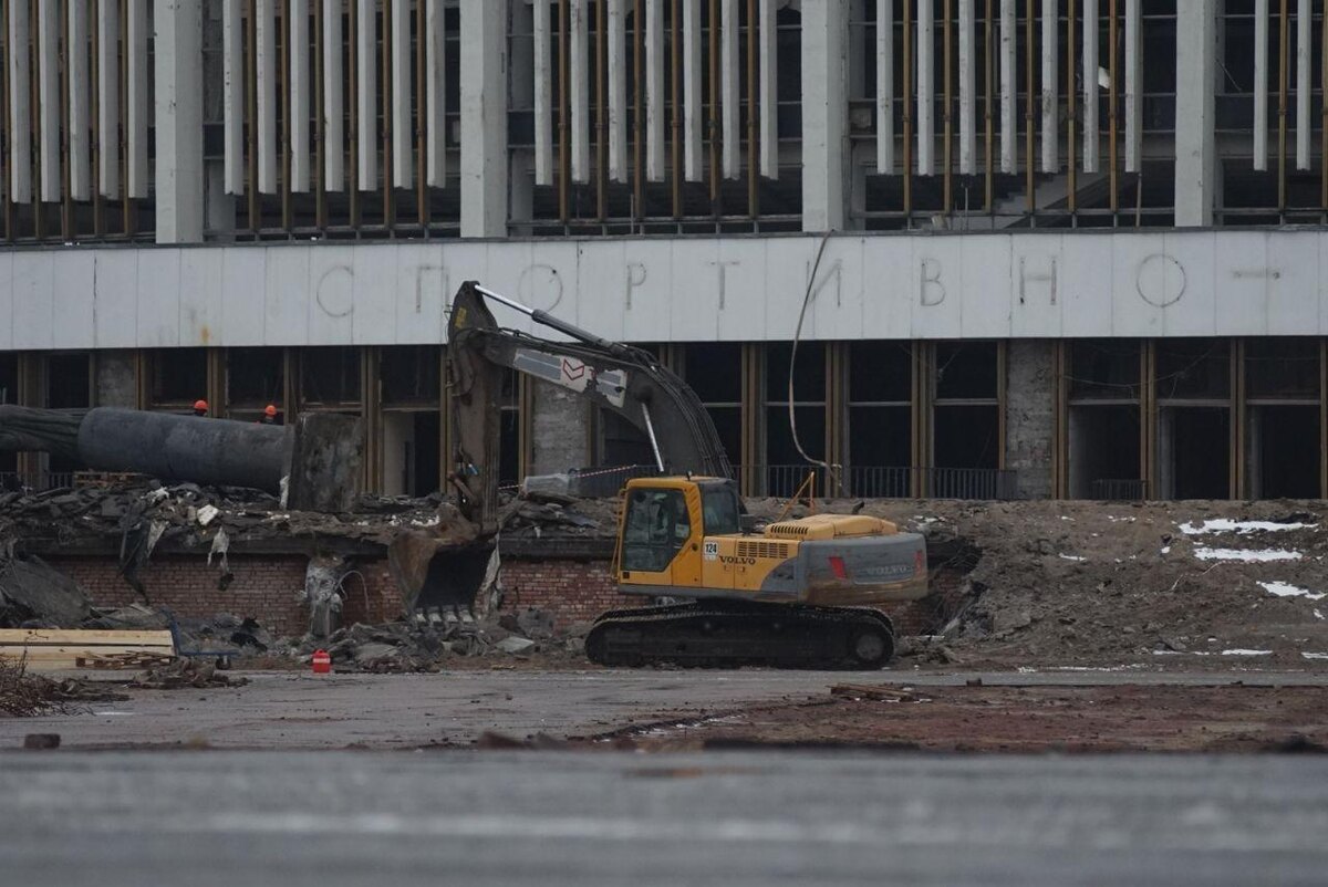    СКК «Петербургский» после обрушения, февраль 2021 года. Фото: Мойка78 / Николай Овсянников