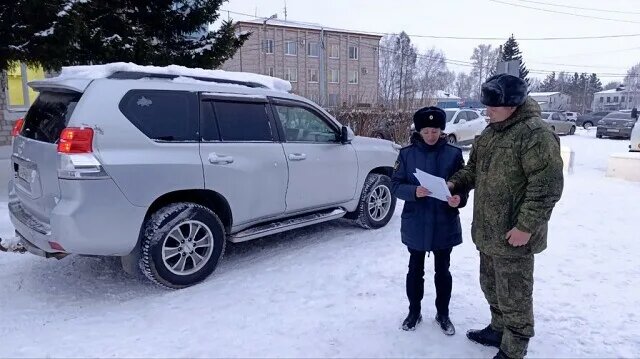 Автомобиль отправили в зону СВО. пресс-служба ГУ ФССП по Красноярскому краю