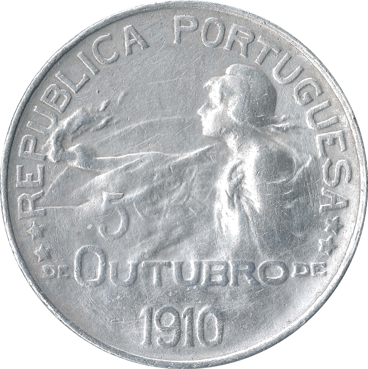 Аверс памятной монеты 1 эскудо 1914 года.